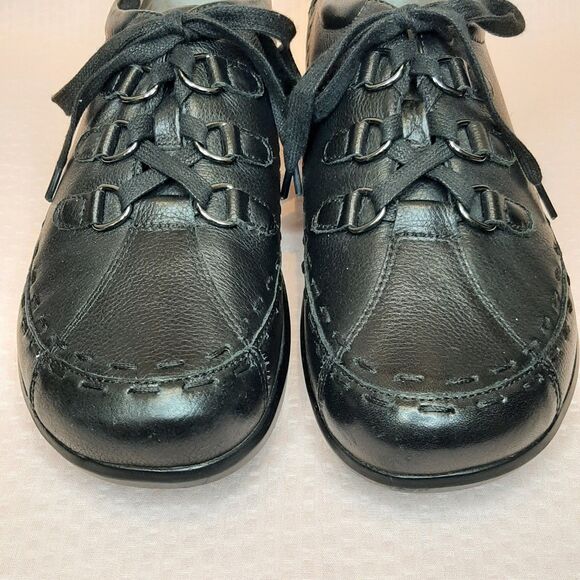 Ziera Shoes Black Women Size 39 M Leather Lace Up Super Support Allsorts - Picture 2 of 9